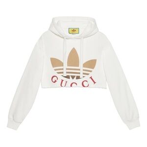 Gucci x Adidas cropped hoodie